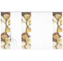 Schiebetüranlage mit Ginkgo-Blatt-Motiv für Inneneinrichtung