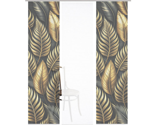 Schiebegardine mit Blattmuster