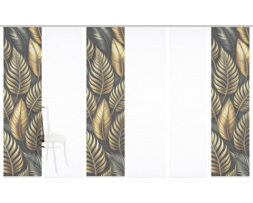 Schiebetür mit Blattmuster für den Innenbereich