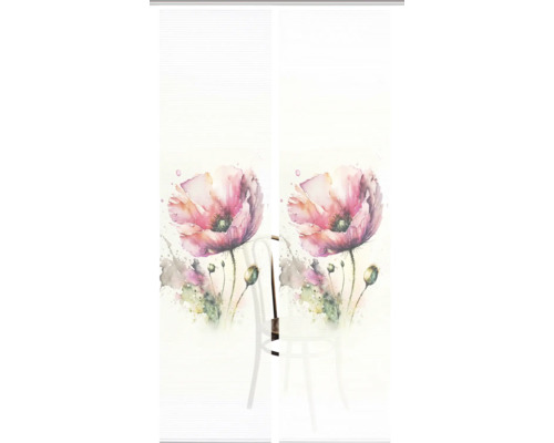 Store enrouleur avec motif de coquelicots pour la décoration de fenêtre