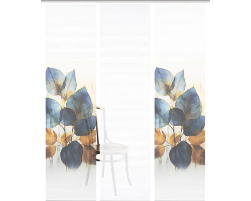 Schiebegardine mit Blättermotiv für Fensterdekoration