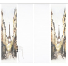 Schiebegardine mit Paris-Motiv und Eiffelturm