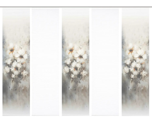 Schiebegardine mit Blumenmuster