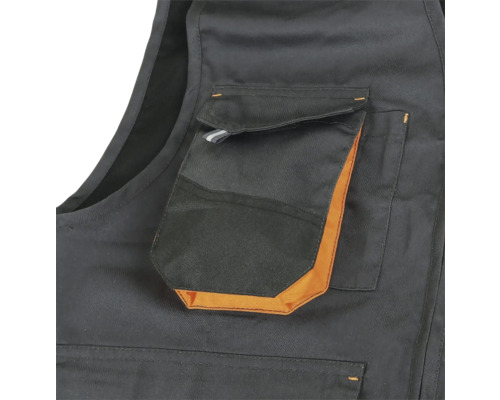 Détail d'un gilet de travail avec poche
