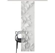 Schiebevorhang mit Blattmuster und Stuhl