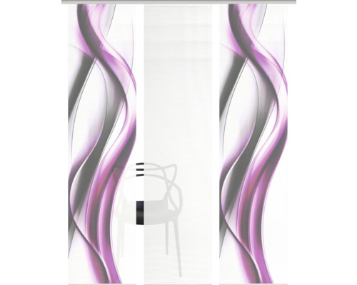 Schiebegardine mit Wellenmuster für Fensterdekoration
