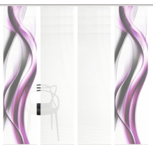 Schiebegardine mit abstraktem Muster zur Fensterdekoration