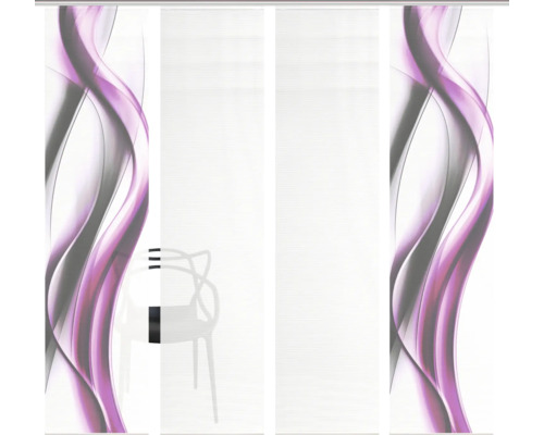 Schiebegardine mit abstraktem Muster zur Fensterdekoration