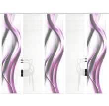 Schiebegardinen mit abstraktem Wellenmuster zur Fensterdekoration