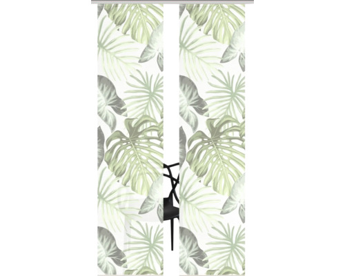 Schiebegardine mit Blättermuster