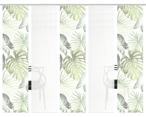 Schiebegardine mit Pflanzenmuster