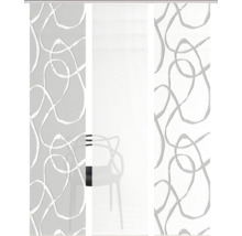 Panneau japonais avec motif abstrait et tissu semi-transparent