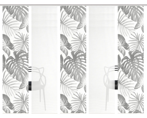 Schiebegardine mit Blattmuster