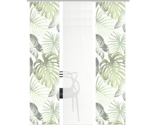 Schiebegardine mit Pflanzenmuster für Fensterdekoration