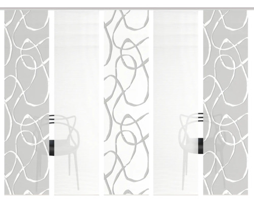 Porte coulissante avec motif abstrait