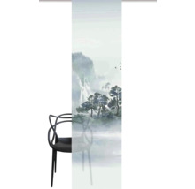 Panneau japonais avec motif de paysage et chaise