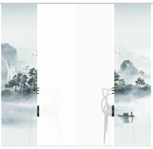 Schiebegardine mit Landschaftsmotiv für Fensterdekoration