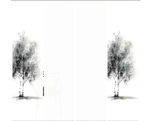 Tapete mit Birkenbaum-Motiv