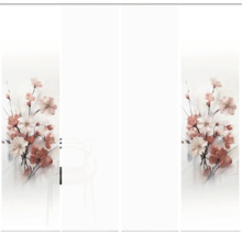 Schiebegardine mit Blumenmuster
