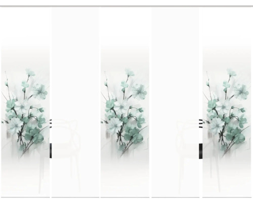 Panneau japonais avec motif floral