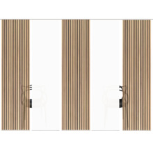 Schiebetür mit Holzlamellen für den Innenbereich