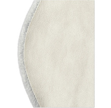 Tapis rond avec bordure à poils longs