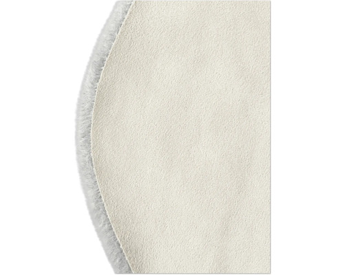 Tapis rond avec bordure à poils longs