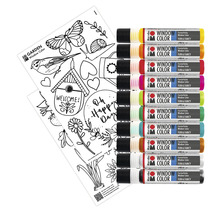 Marabu Window Color Set avec modèles de peinture