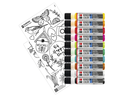 Marabu Window Color Set avec modèles de peinture