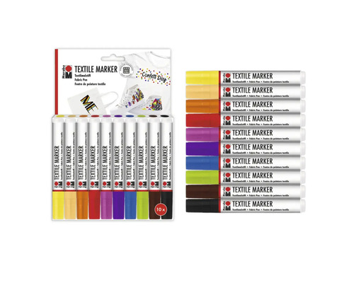 Marabu Textilstifte Set mit zehn Stiften