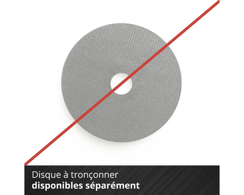 Disque à tronçonner disponible séparément