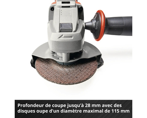 Meuleuse d'angle avec disque à meuler et poignée supplémentaire