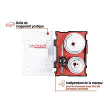 Jeu de scies cloches dans un coffret