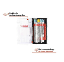 Sortiment Stichsägeblätter in Aufbewahrungsbox