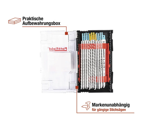 Sortiment Stichsägeblätter in Aufbewahrungsbox