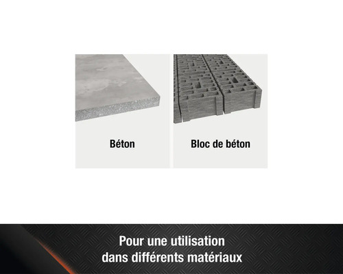 Représentation d'une dalle de béton et d'un bloc de béton.
