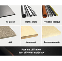 Présentation des produits : panneau composite aluminium, profilés en aluminium, profilés en plastique, panneau OSB, contreplaqué, panneau composite