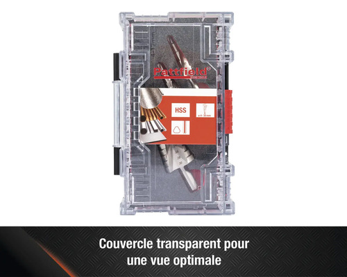 Jeu de forets HSS Pattfield dans un coffret transparent