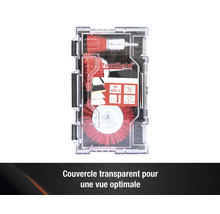 Jeu de brosses métalliques Pattfield dans un coffret transparent