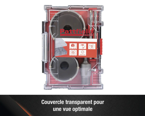 Jeu de scies cloches Pattfield dans un coffret transparent