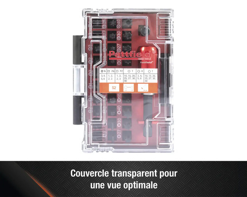 Jeu d’embouts Pattfield avec couvercle transparent