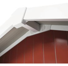 Vue détaillée d'un abri de jardin avec ventilation