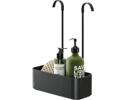 Hängeregal mit zwei Haken zur Aufbewahrung von Seife und Waschlotion im Badezimmer