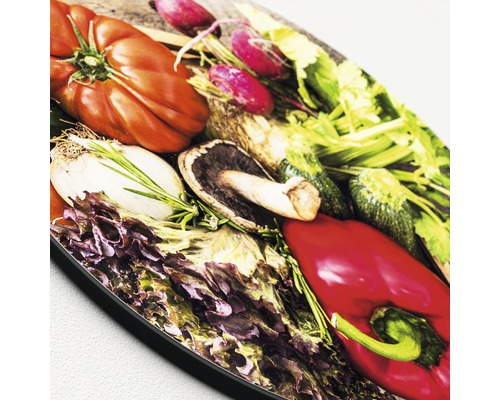 Planche décorative avec motif de légumes