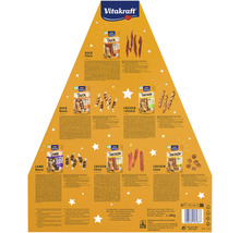 Vitakraft Adventskalender für Hunde mit verschiedenen Snacksorten: Ente, Lamm und Huhn.