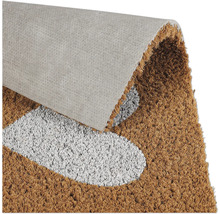 Paillasson en fibre de coco avec motif et dos textile