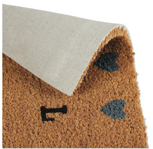 Fussmatte aus Kokosfaser mit Herzmotiven und rutschfester Unterseite