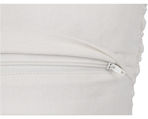 Detailansicht eines Kissens mit Reißverschluss