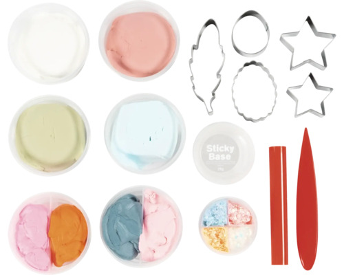 Knete-Set mit Modellierwerkzeugen und Förmchen