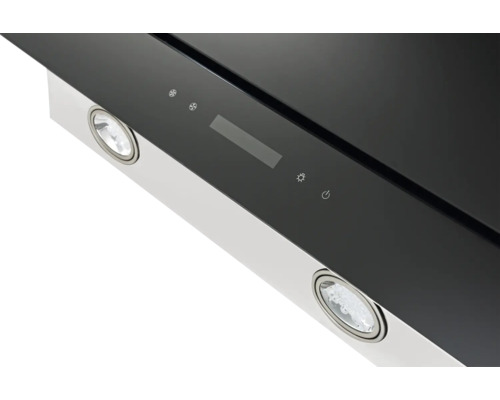 Dunstabzugshaube mit Bedienfeld und Beleuchtung